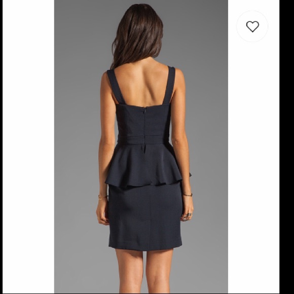 NWT Shoshanna Deanna Peplum Dress in Navy Blue - Picture 4 of 4